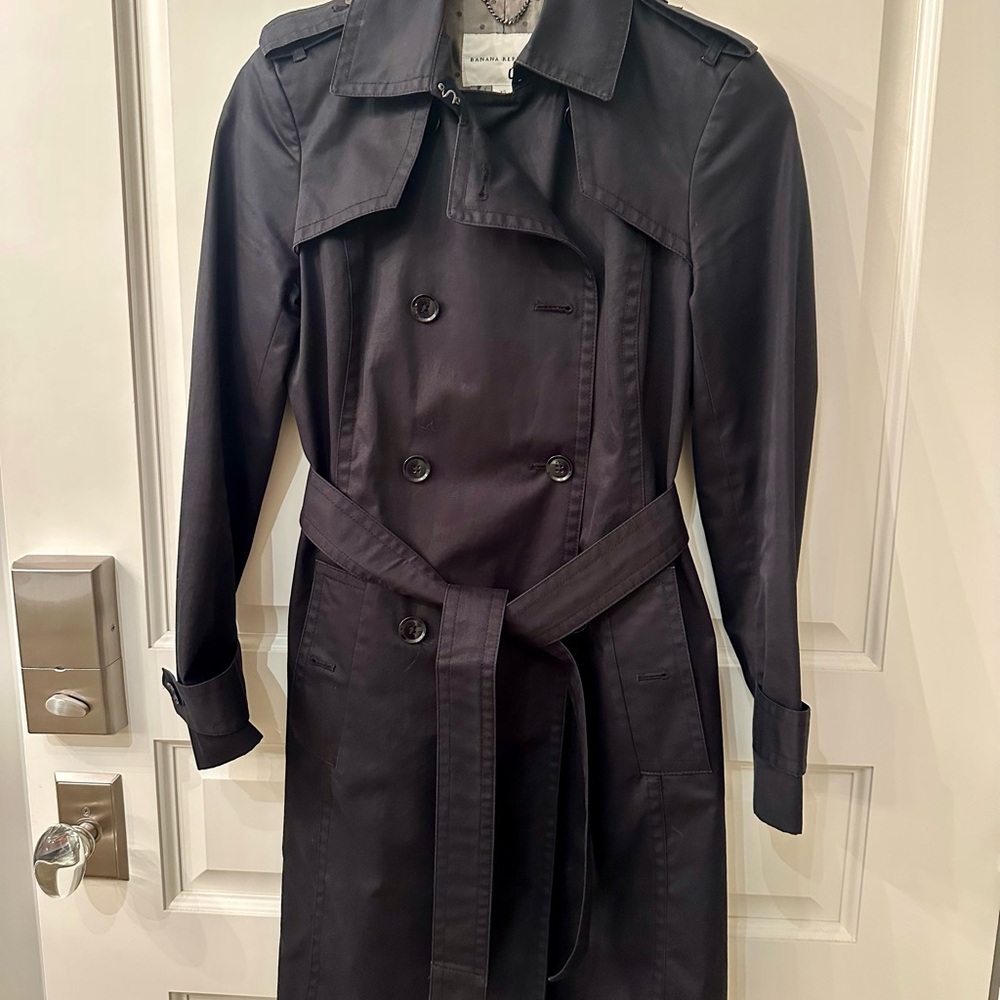 Banana Republic Black Trench Coat
